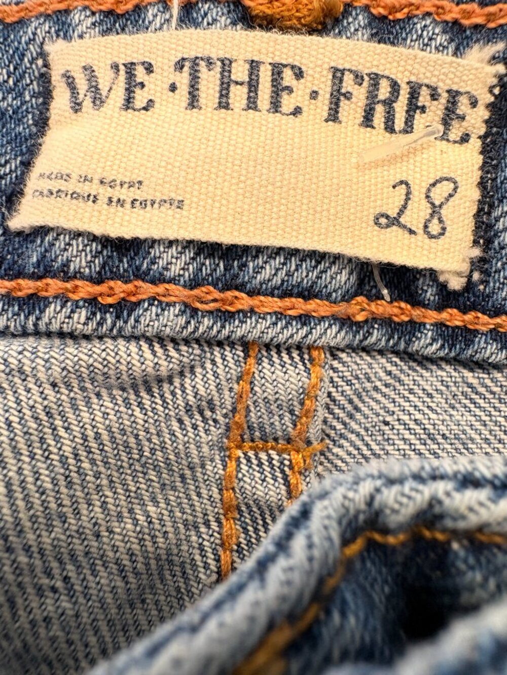 We the Free Pacifica High Rise Slim Straight Leg Medium Wash Jeans Size 28 - Picture 5 of 9